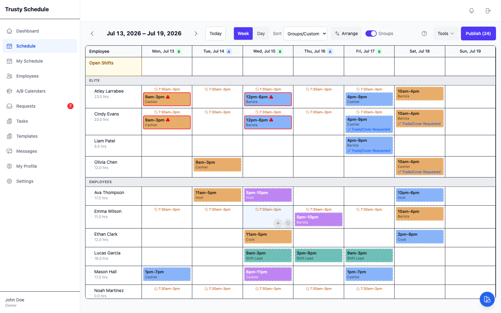 Schedule builder
